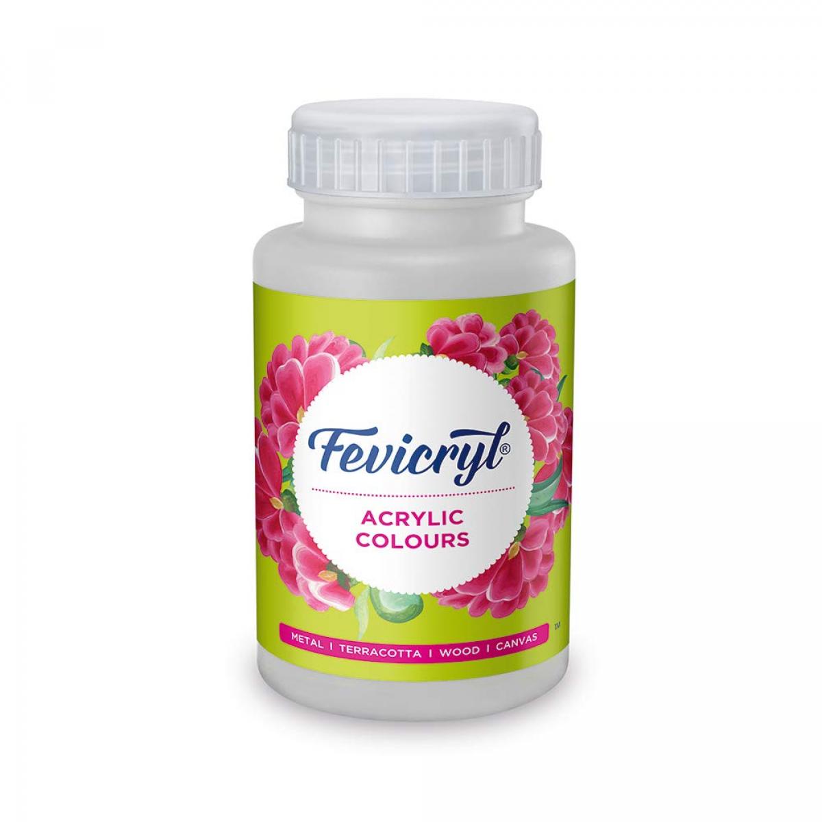 Pidilite Fevicryl Acrylic Colour, White Acrylic Paint, 500 ml
